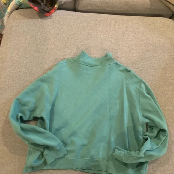 Polo by Ralph Lauren Aqua Quarter-Zip Sweatshirt - Picture 7 of 8